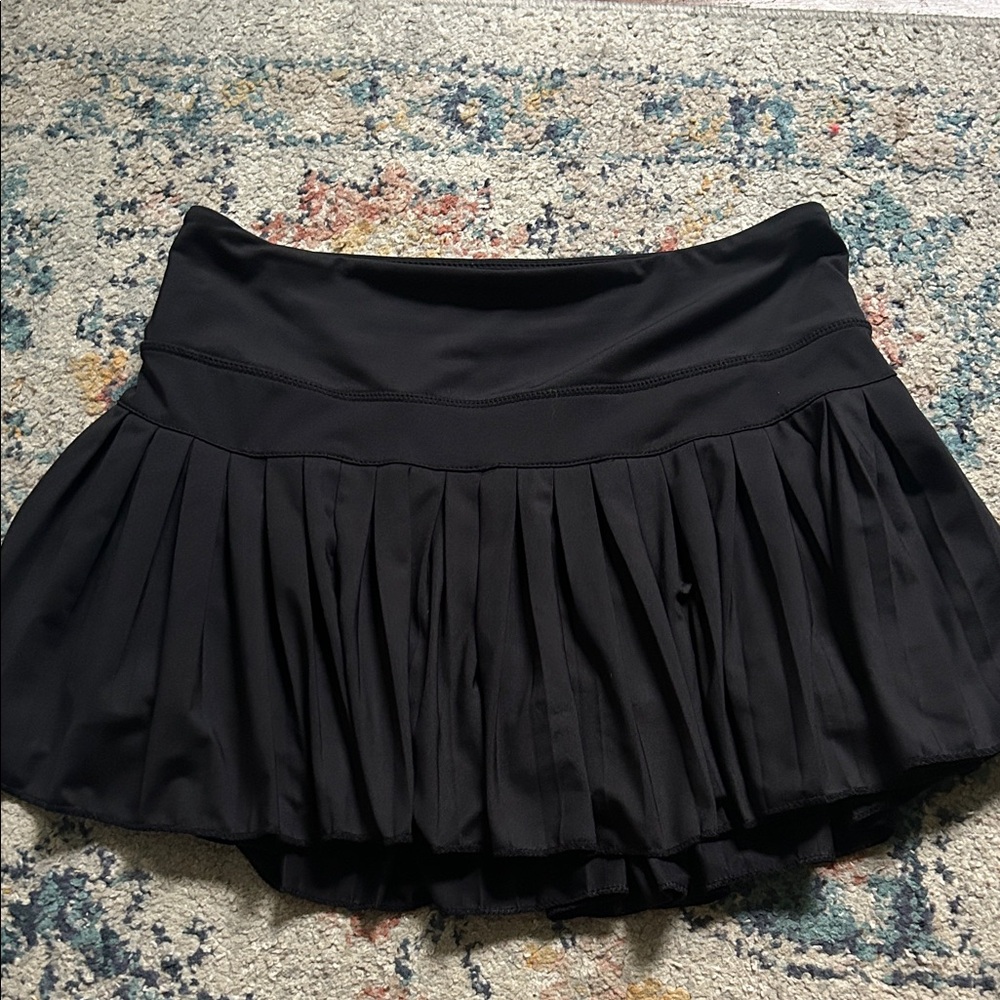 Gold Hinge Black Mini Skirt